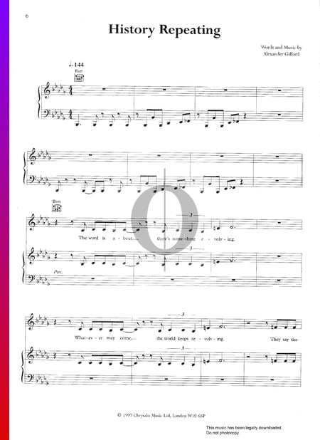 History Repeating Musik-Noten