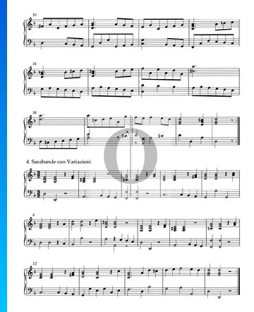 Suite d-Moll, HWV 437: 4. Sarabande con Variazioni Musik-Noten