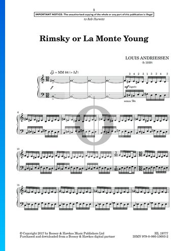 Rimsky or La Monte Young Sheet Music