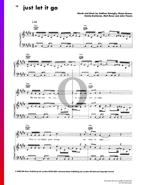 Just Let It Go Sheet Music