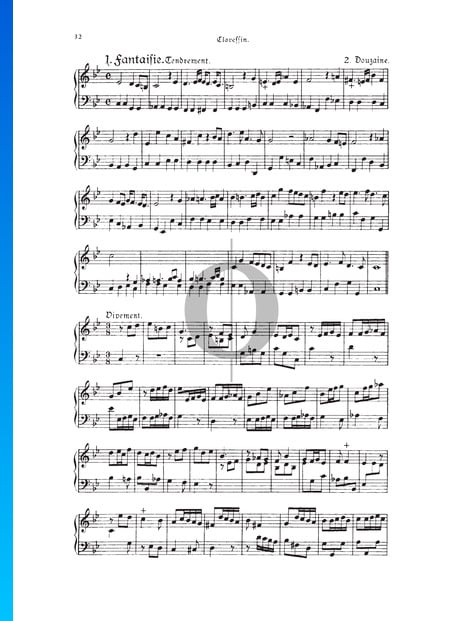 Fantasie, Douzaine II, Nr. 1: Tendrement, TWV 33:13 Musik-Noten