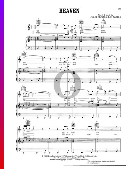 Heaven Musik-Noten