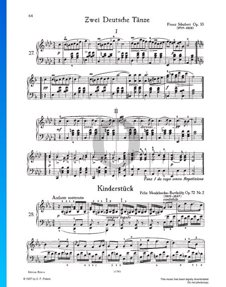 Two German Dances: F-Minor, Ab Major