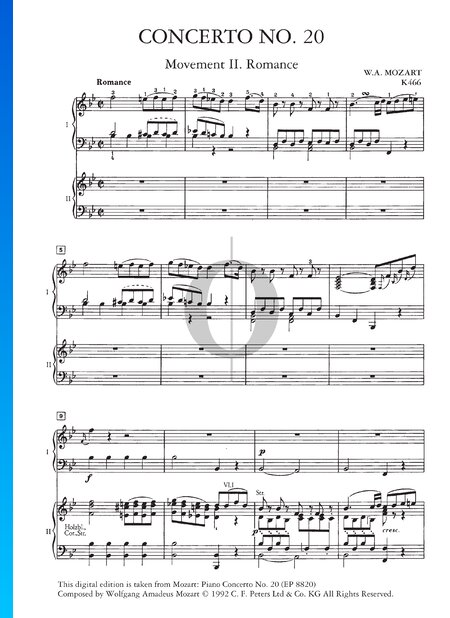 Concerto pour Piano No. 20 en Ré mineur, K. 466: 2. Romance