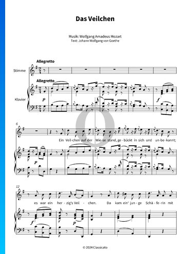 Das Veilchen Partitura