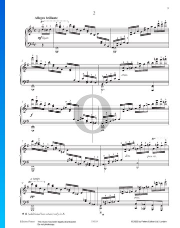 Partition Etude in G Major: Allegro brillante, No. 2