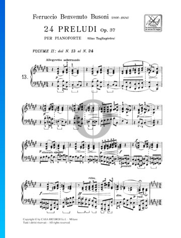 24 Preludes, Op. 37: No. 13 Allegretto scherzando Partitura