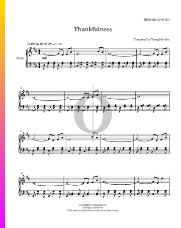 Thankfulness Sheet Music