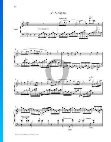 Organ Concerto in F Major, HWV 293: 3. Siciliano Spartito