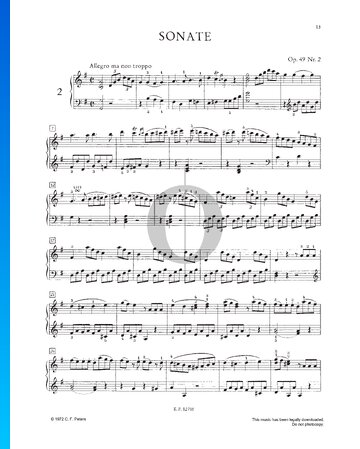 Sonata facile, Op. 49 No. 2 Sheet Music