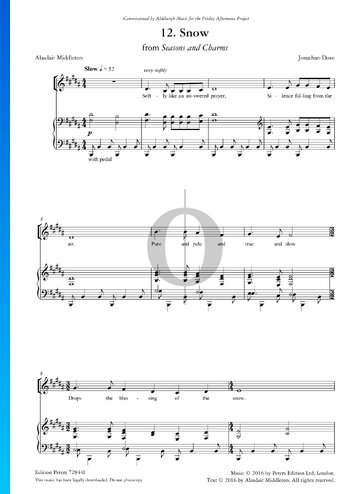 Snow (Dove) Sheet Music