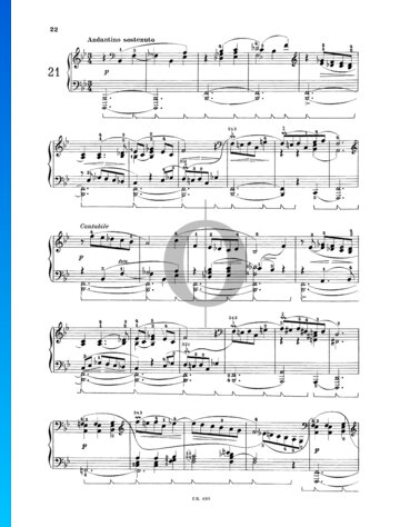 24 Preludes, Op. 37: No. 21 Andantino sostenuto Partitura