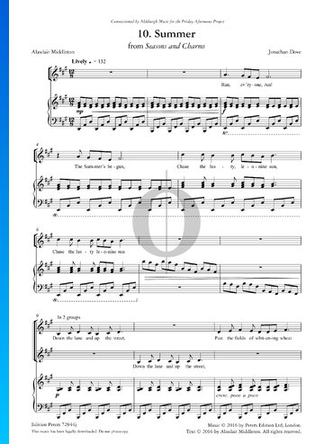 Summer (Dove) Sheet Music