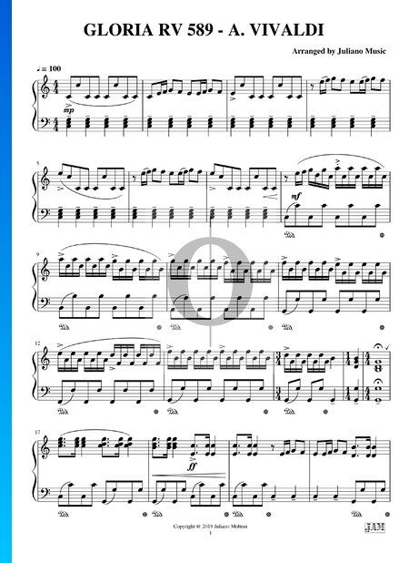 Gloria, RV 589 Sheet Music