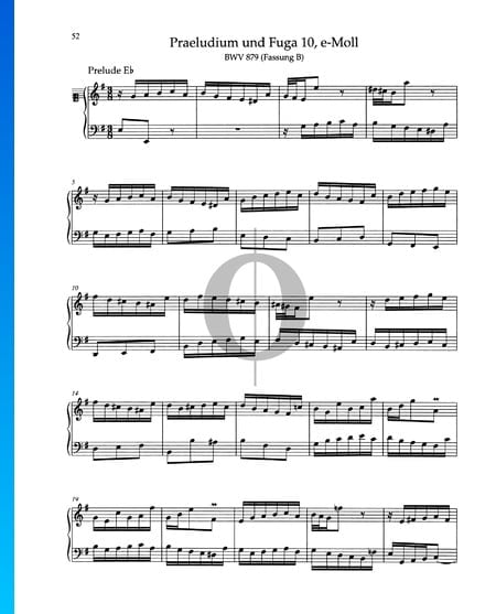 Prelude E Minor, BWV 879
