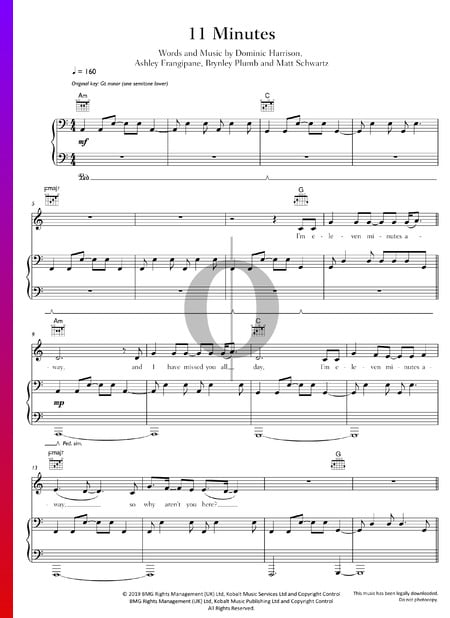 11 Minutes Sheet Music