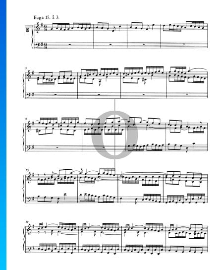 Fuge 15 G-Dur, BWV 860 Musik-Noten