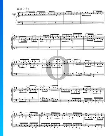 Partition Fugue 15 Sol Majeur, BWV 860