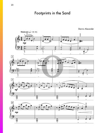 Footprints in the Sand Sheet Music