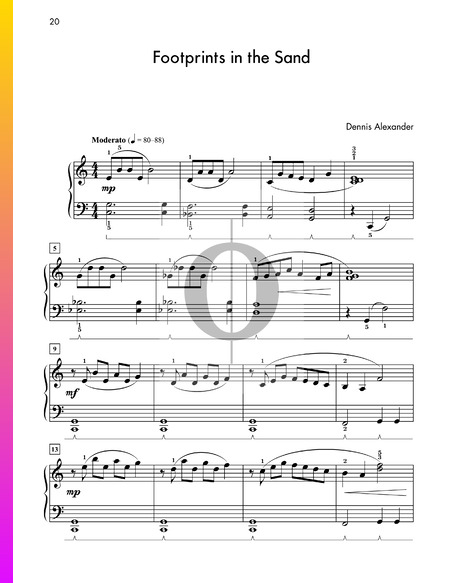 Footprints in the Sand Musik-Noten
