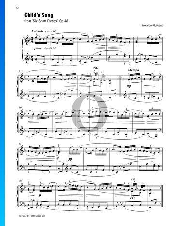 Partition Chanson Enfantine, Op. 48 No. 1
