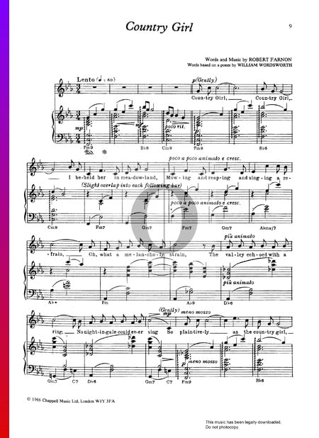 Country Girl Sheet Music