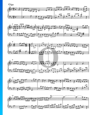 Suite d-Moll, HWV 449: 6. Giga Musik-Noten