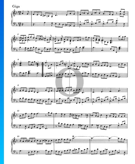 Suite d-Moll, HWV 449: 6. Giga Musik-Noten