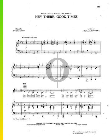 Hey There, Good Times Sheet Music