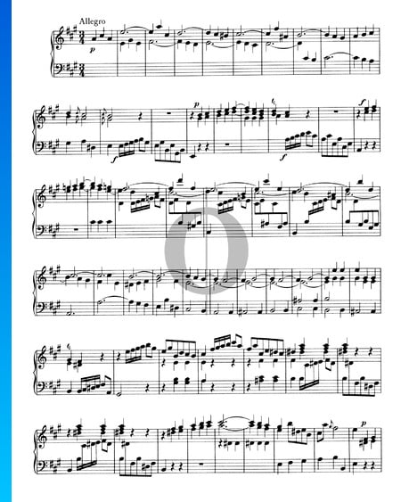 Sonate Nr. 6, Wq 48: 3. Allegro Musik-Noten