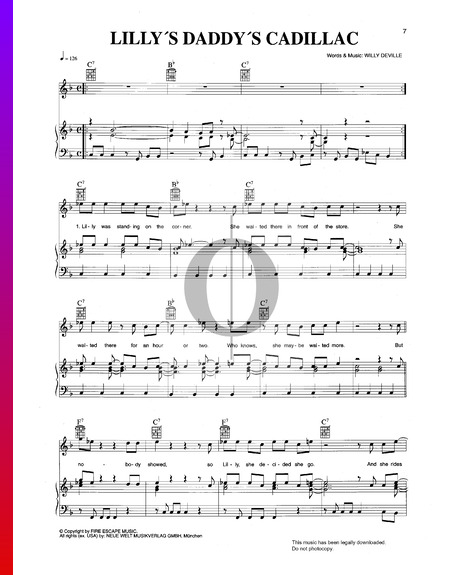 Lilly's Daddy's Cadillac Musik-Noten