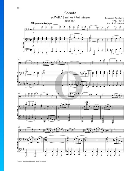 Sonata in e-Moll, Op. 38 Nr. 1