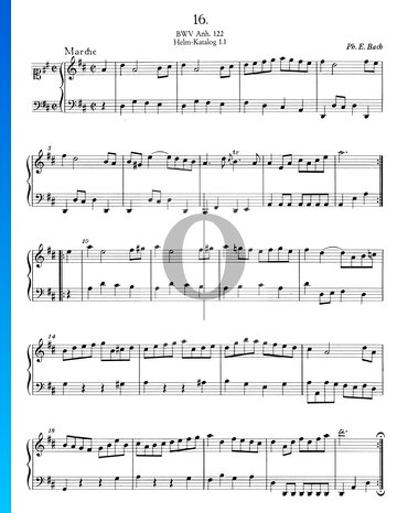Marsch D-Dur, BWV Anh. 122 Sheet Music