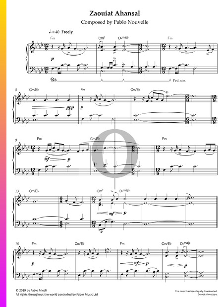 Zaouiat Ahansal Sheet Music