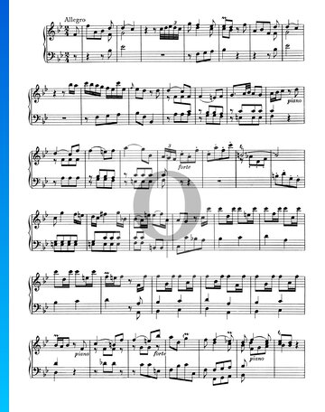 Sonata n.º 4, Wq 49: 3. Allegro Partitura