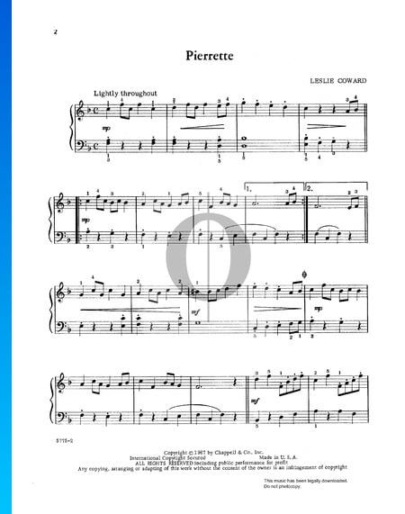 Pierrette Sheet Music