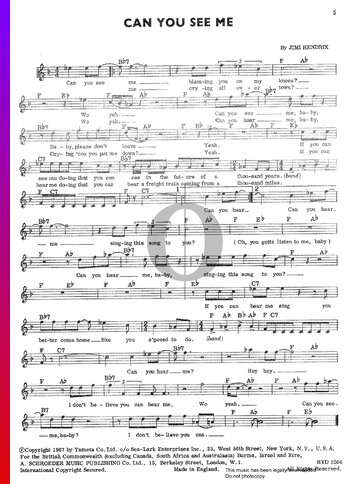 Can You See Me Sheet Music