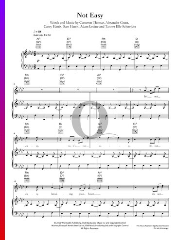 Not Easy Sheet Music