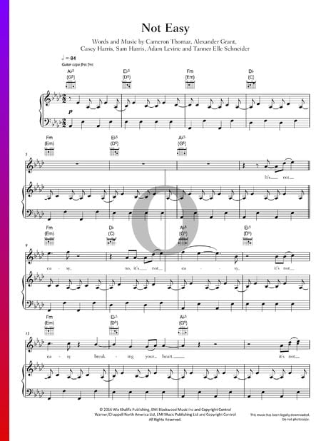 Not Easy Musik-Noten