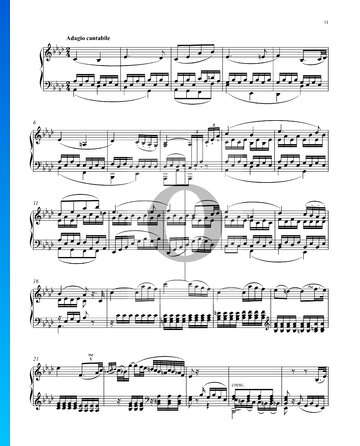 Partition Grande Sonate pathétique, Op. 13: 2. Adagio cantabile