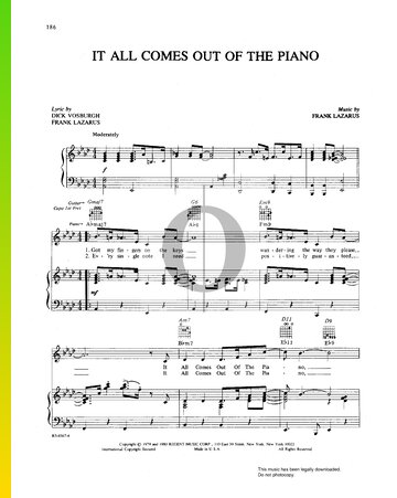 It All Comes Out Of The Piano Sheet Music
