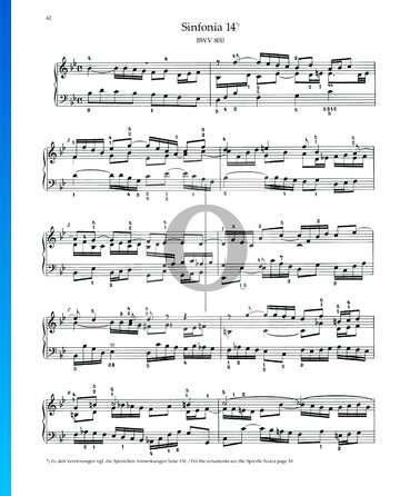 Sinfonia 14, BWV 800 Musik-Noten