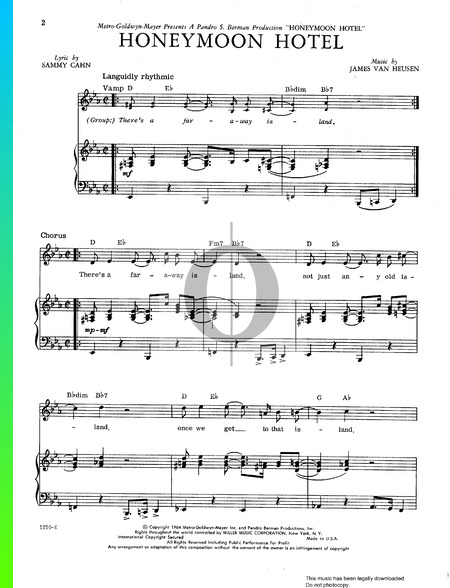 Honeymoon Hotel Sheet Music