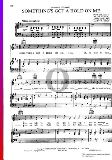 Something's Got A Hold On Me Sheet Music