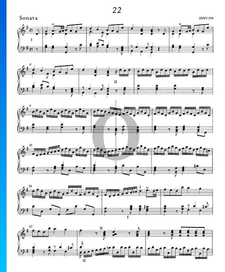 Sonate G-Dur, HWV 579 Musik-Noten