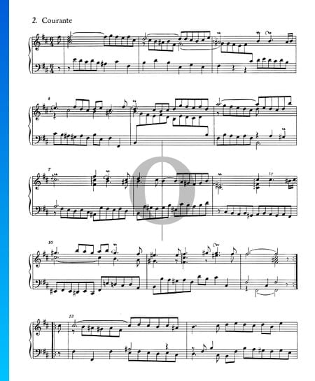 Französische Suite Nr. 3 h-Moll, BWV 814: 2. Courante Musik-Noten