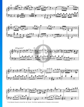 Piano Sonata No. 17 B-flat Major, KV 570: 3. Allegretto Sheet Music