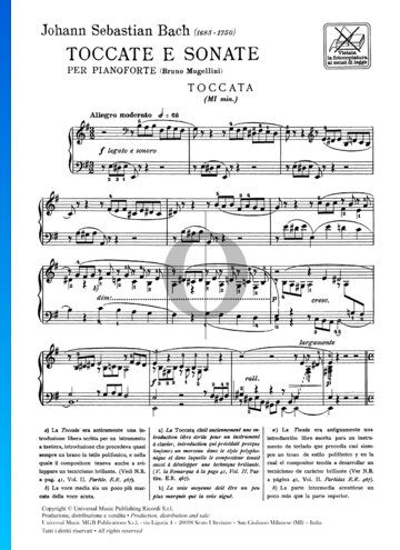 Toccata in E Minor, BWV 914 Partitura