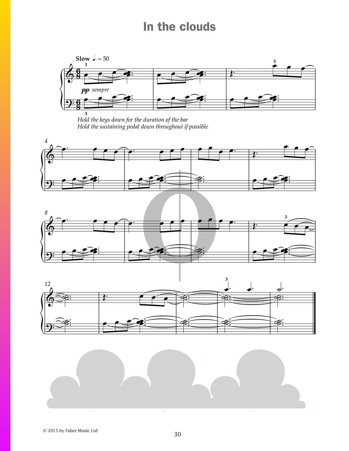 In the clouds (Paul Harris) Piano Sheet Music OKTAV