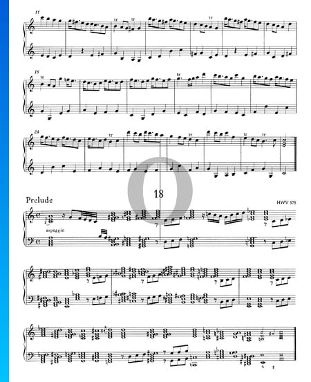 Prelude A Minor, HWV 575 Sheet Music